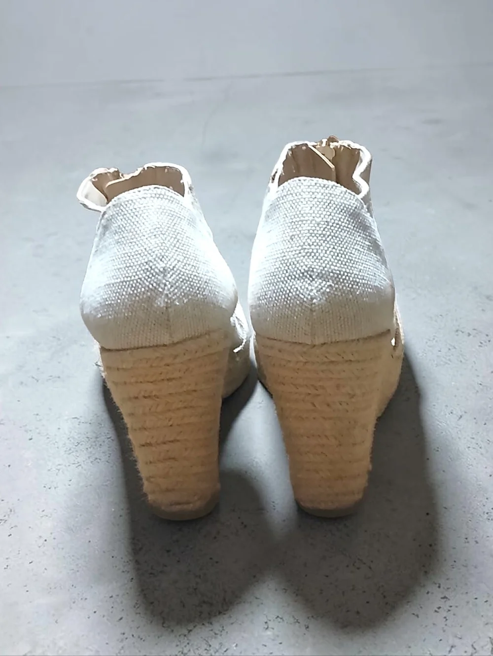 Women's A New Day Natural Zip Espadrille Wedge Summer Sandals
